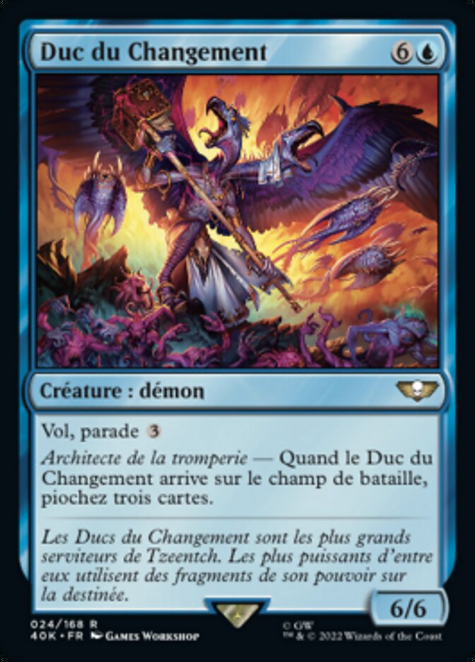 Carte magic Duc du Changement édition Warhammer 40,000 Commander en Français