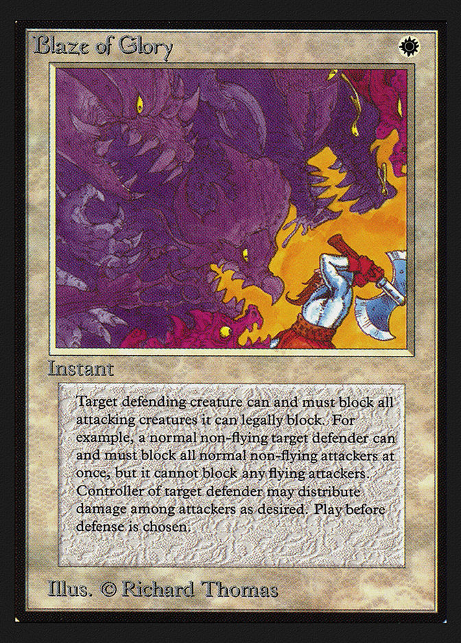 Carte magic Blaze of Glory édition Collectors' Edition en Anglais